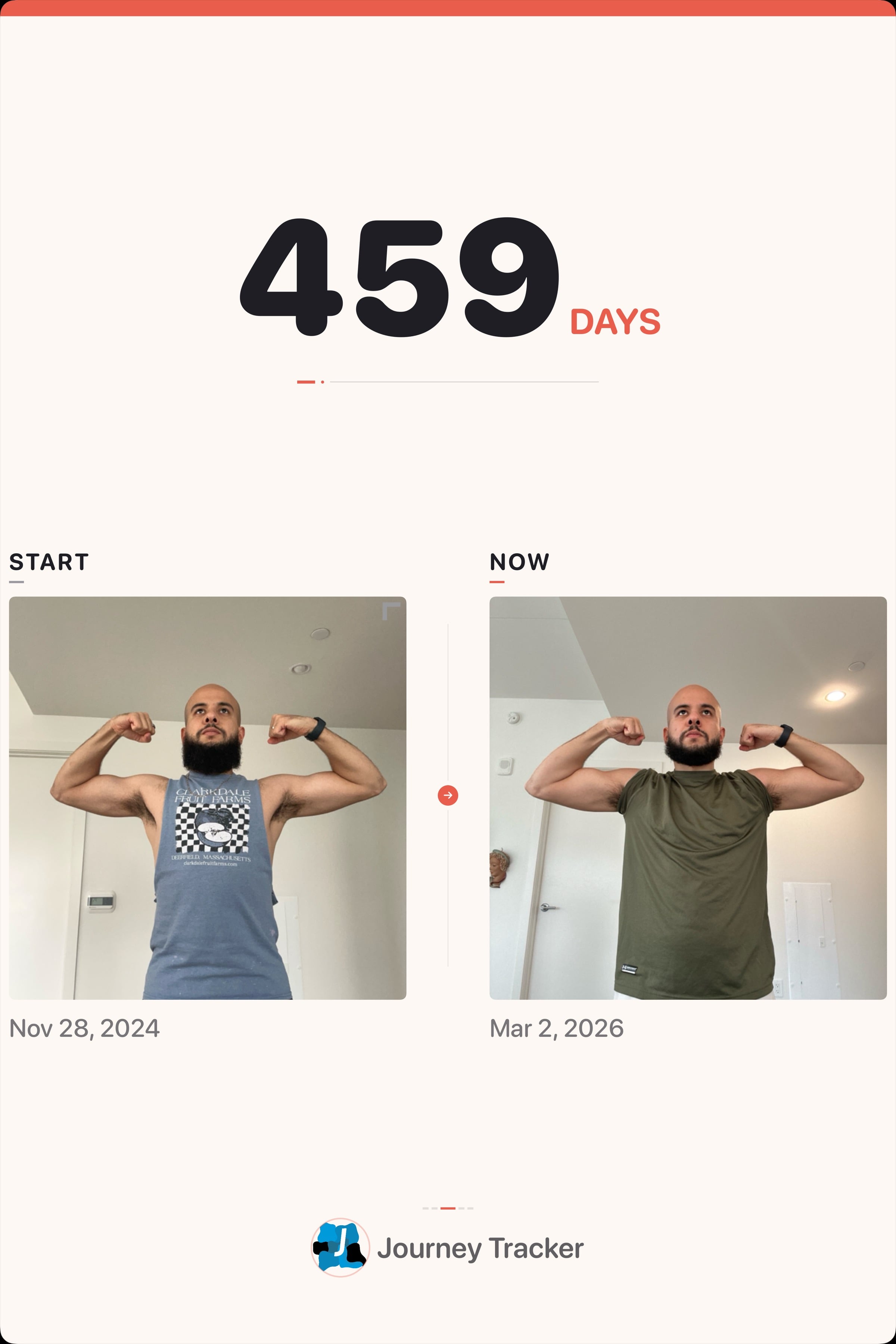 A cinematic dark template for sharing a before and after transformation
